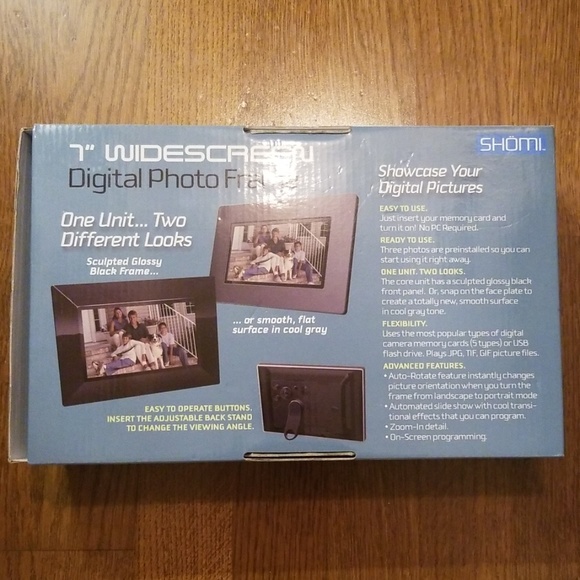 🎉NEW - SHOMI 7" WIDESCREEN Digital Photo Frame 🎉 - Picture 4 of 8